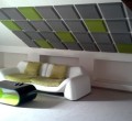 Panele dzwiękochłonne 50x50 szare, zielone